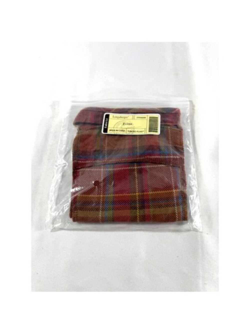 Longaberger Foyer Basket Toboso Plaid Fabric Liner 23359268